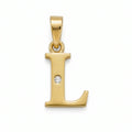 Initial "L" Pendant with Zirconia