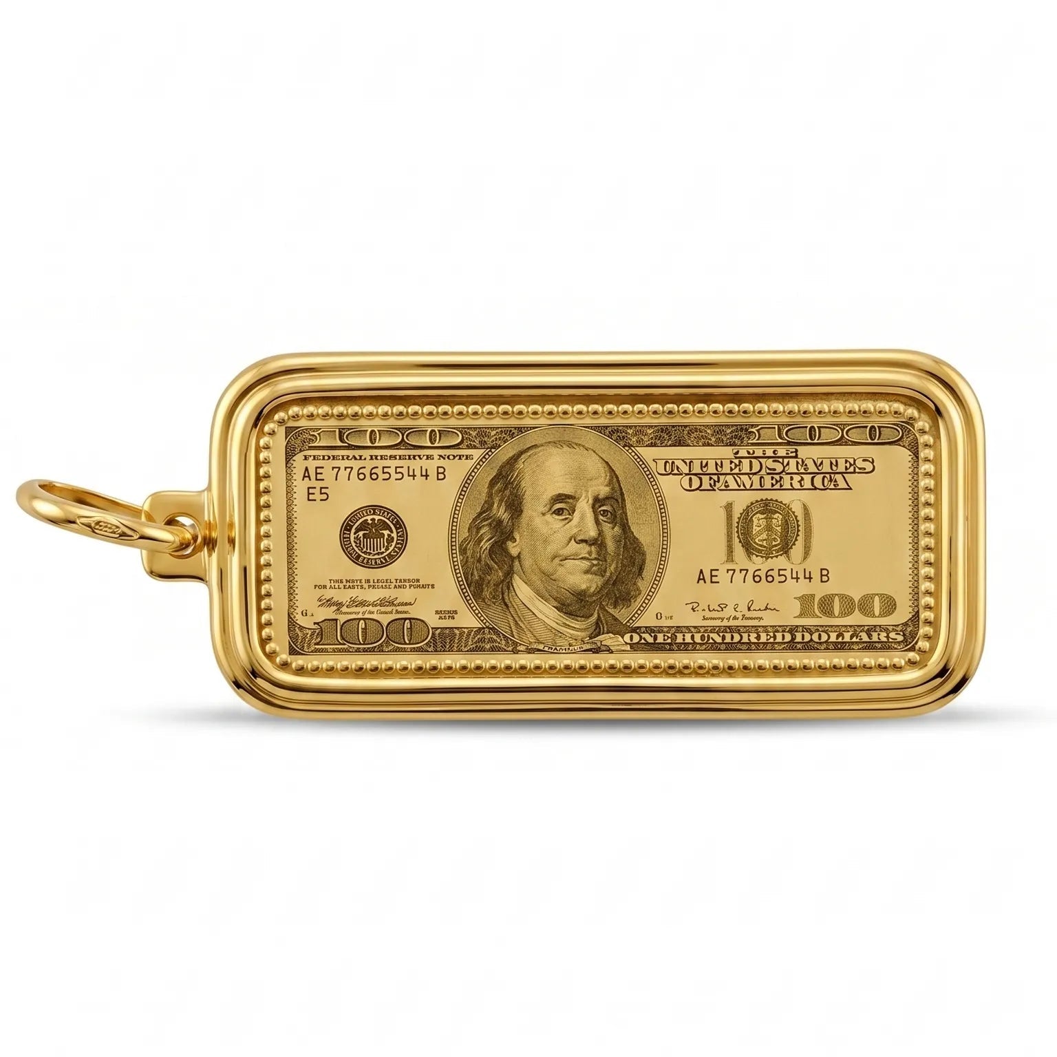 $100 Dollar Bill Pendant