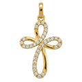 Looping Zirconia Cross Pendant