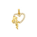 Cupid Open Heart Pendant