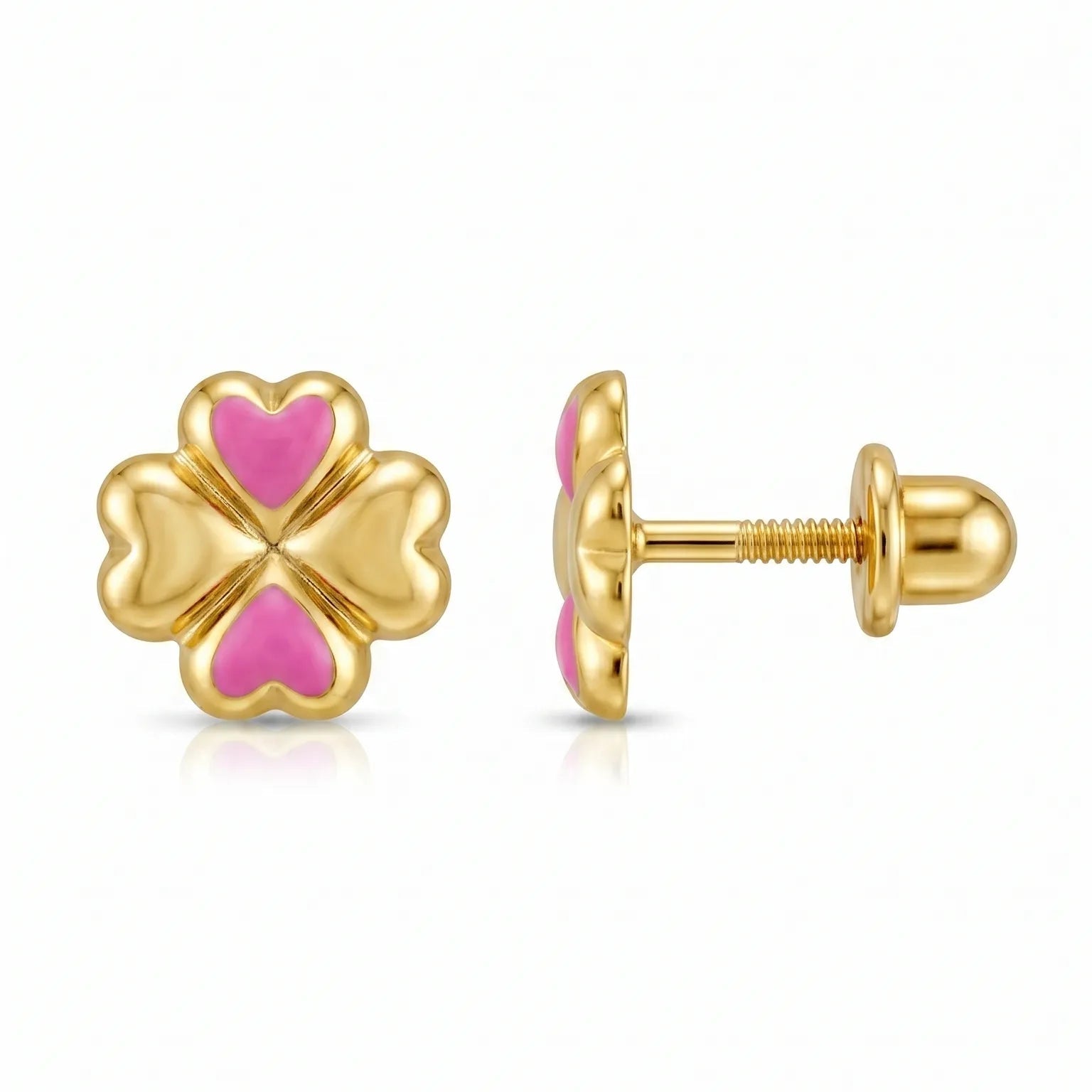 Heart Flower Stud