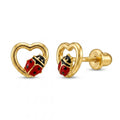 Heart Ladybug Stud