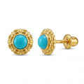 Turquoise Flower Stud