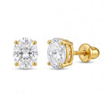 Oval Zirconia Stud