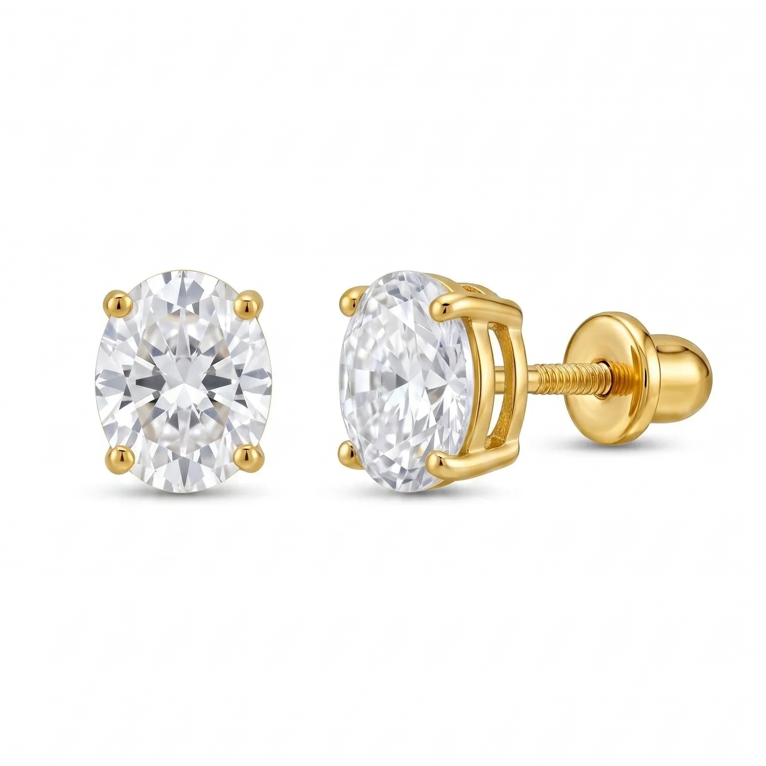 Oval Zirconia Stud