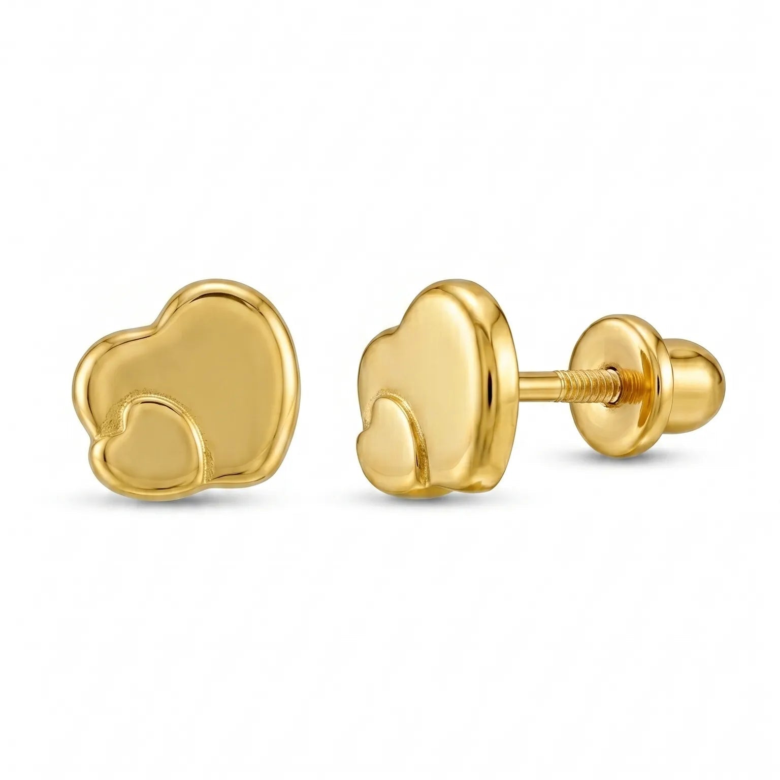 Double Heart Stud