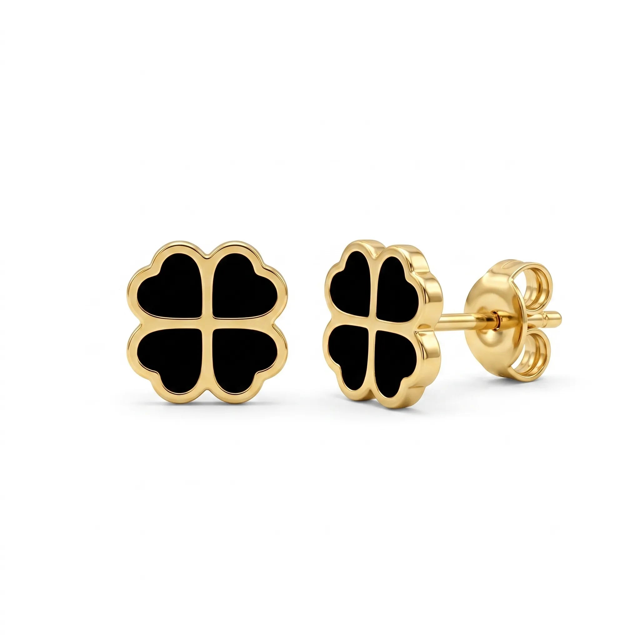 4 Leaf Black Clover Stud