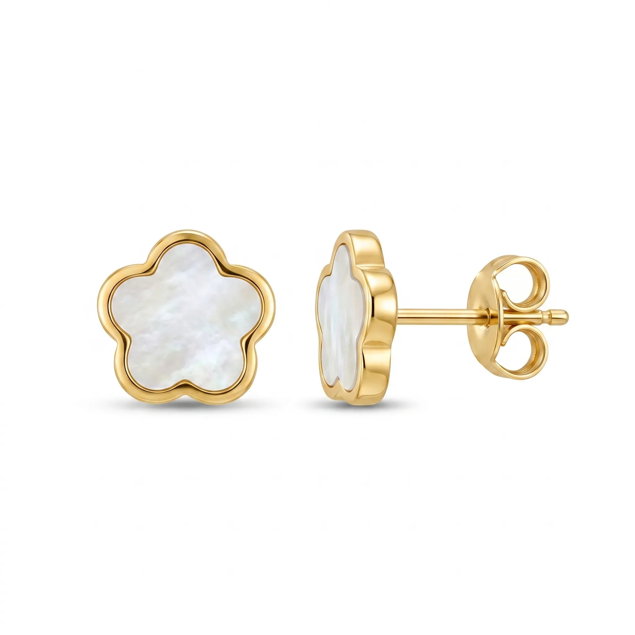 5 Leaf White Clover Stud