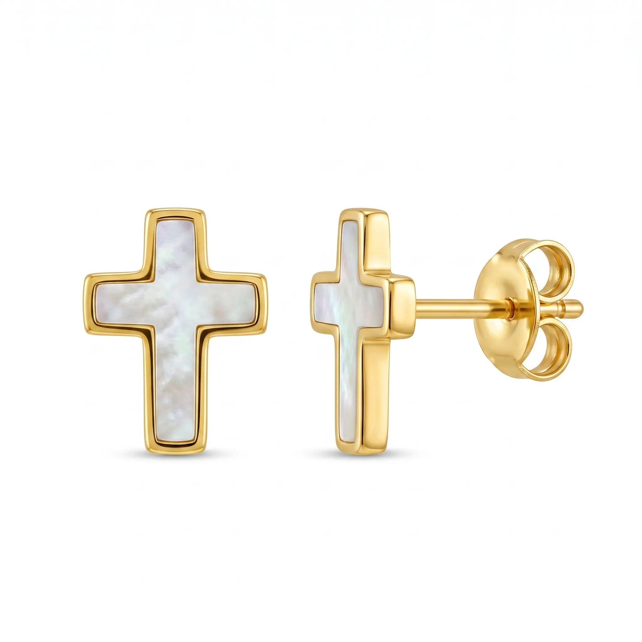 Cross White Stud