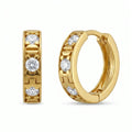 Zirconia Love Huggies Hoops