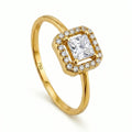 Halo Zirconia Ring