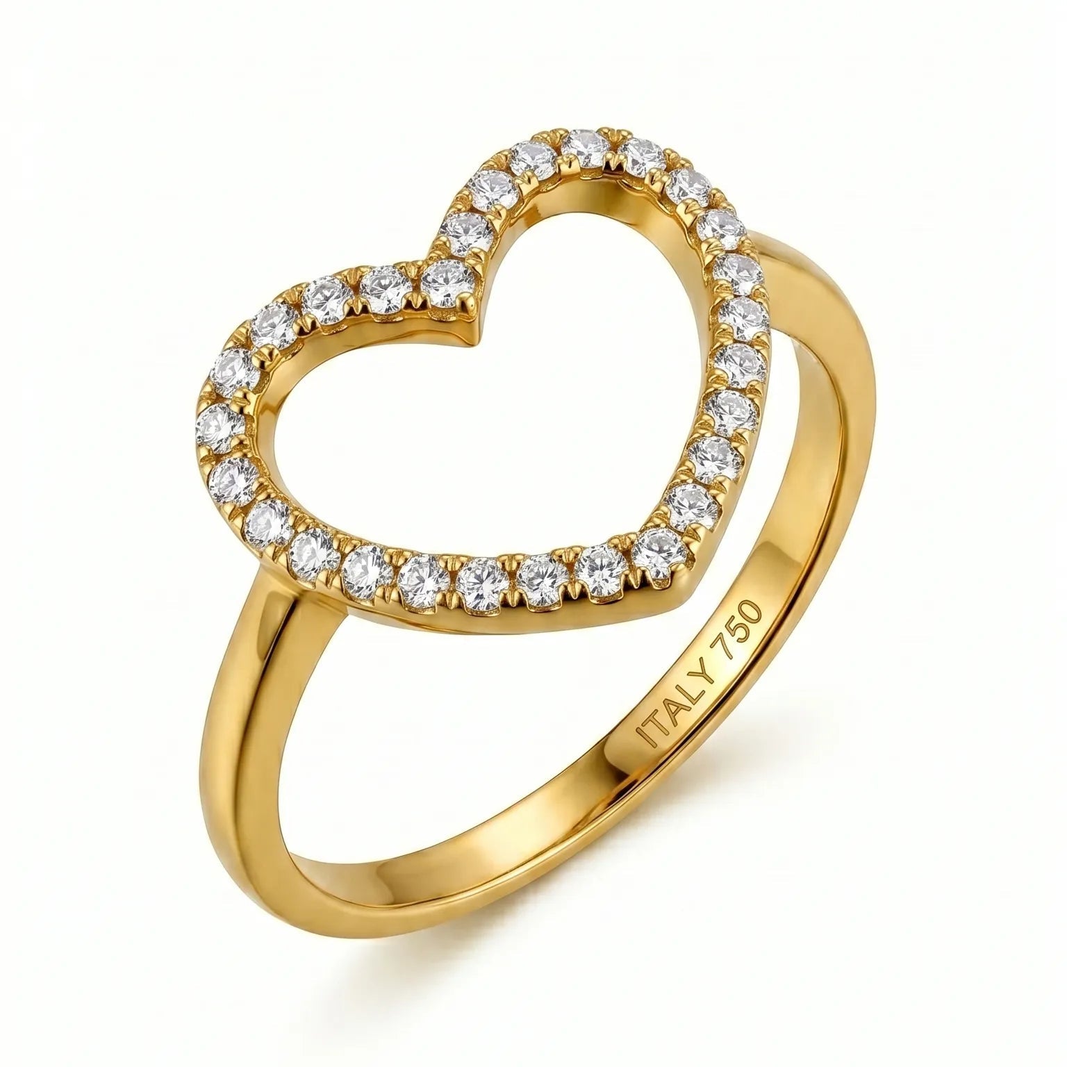 Big Heart Zirconia Ring