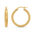 Diamond-Cut Hoop Earrings