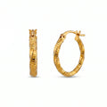 Diamond-Cut Twisted Hoop Earrings