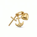 Anchor Cross and Heart Pendant