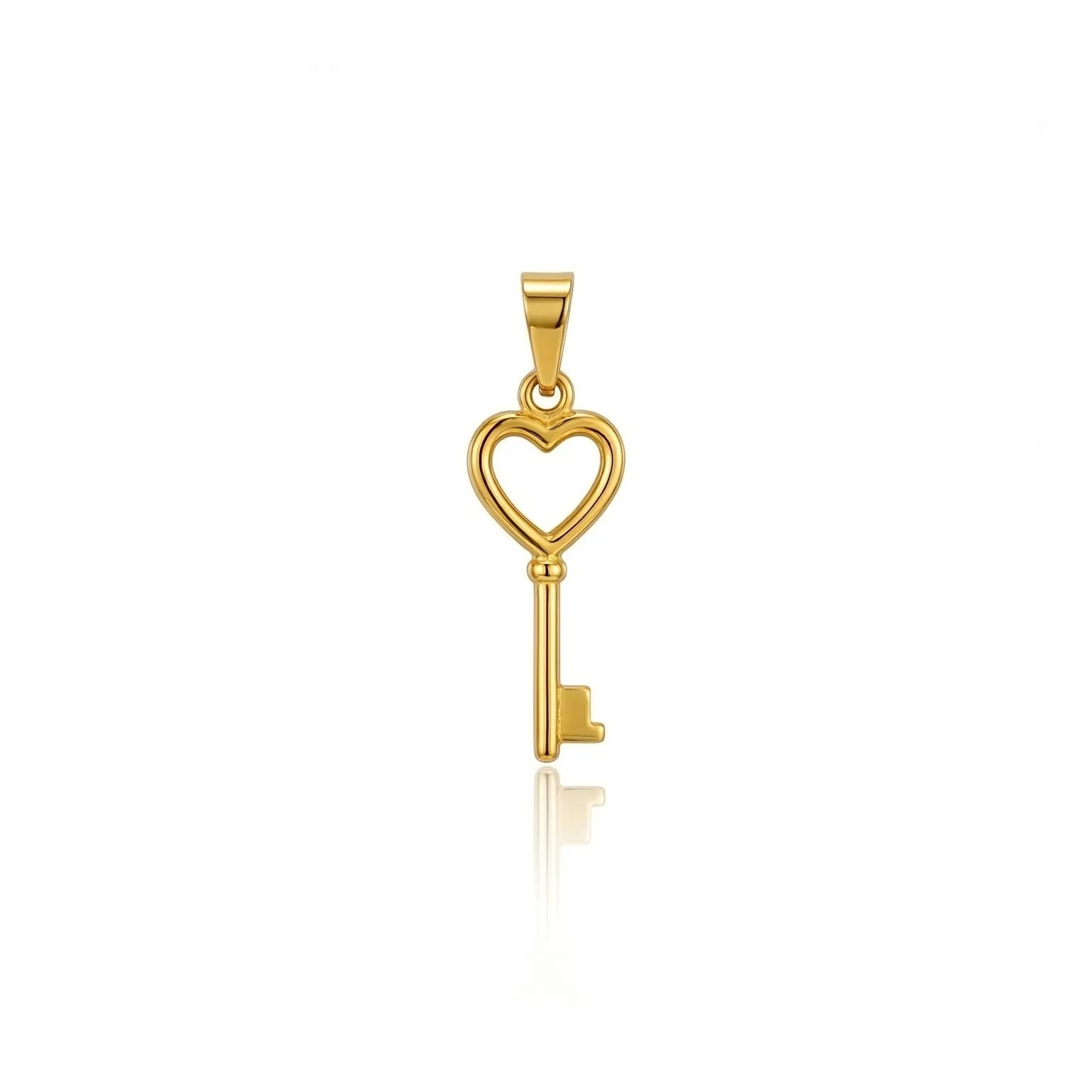 Open Heart Key Pendant