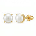 Round Pearl Stud
