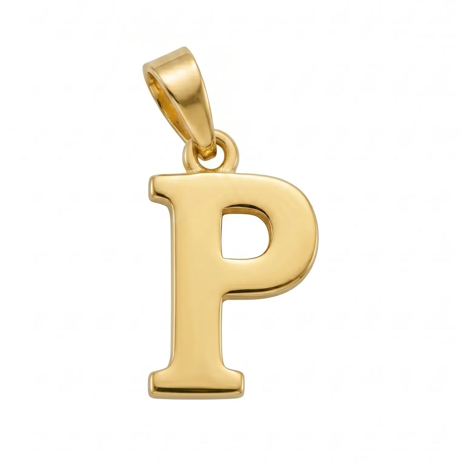 Initial "P" Pendant with Zirconia