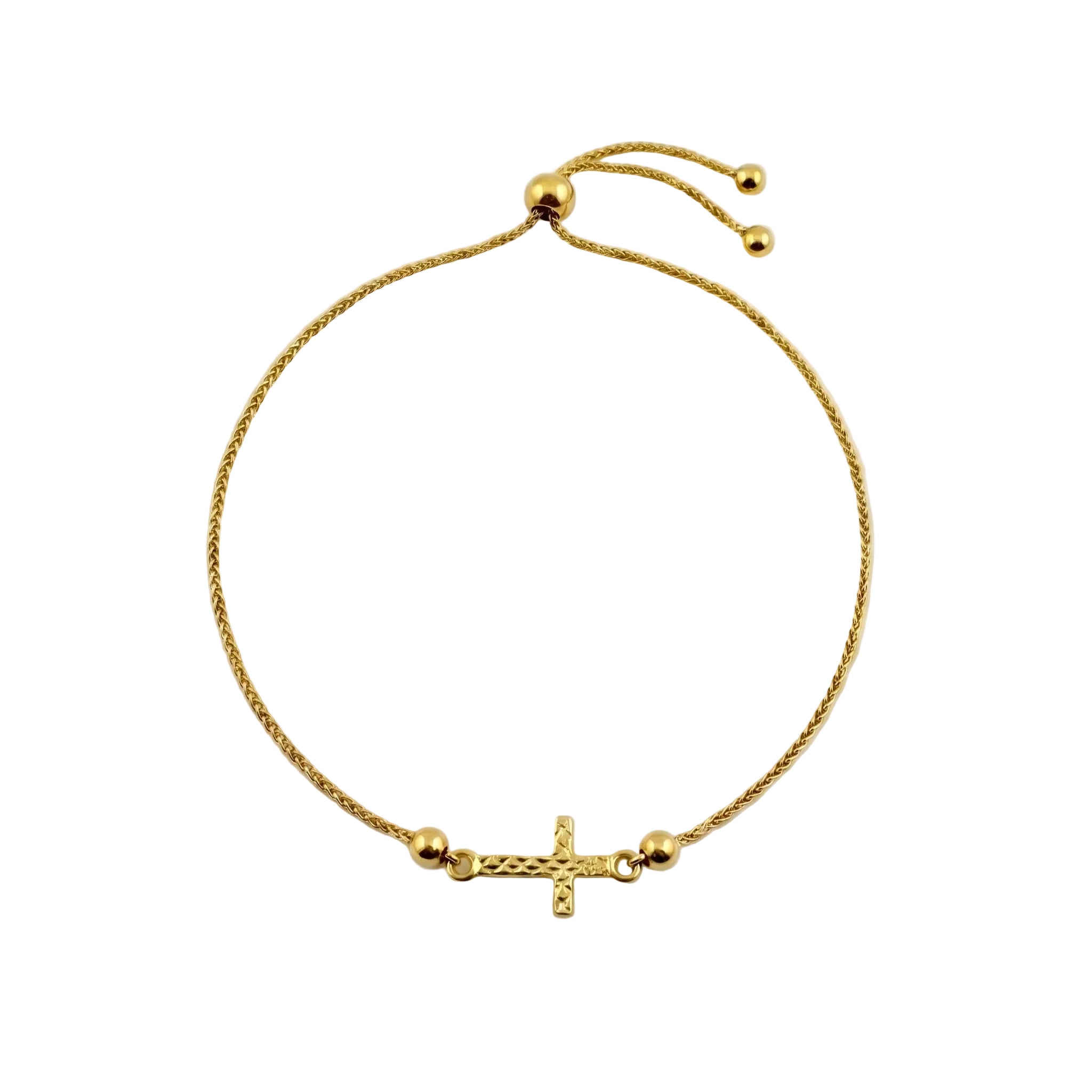 Adjustable Cross Bracelet