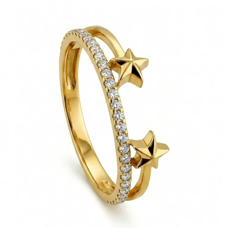 Shooting Star Zirconia Ring