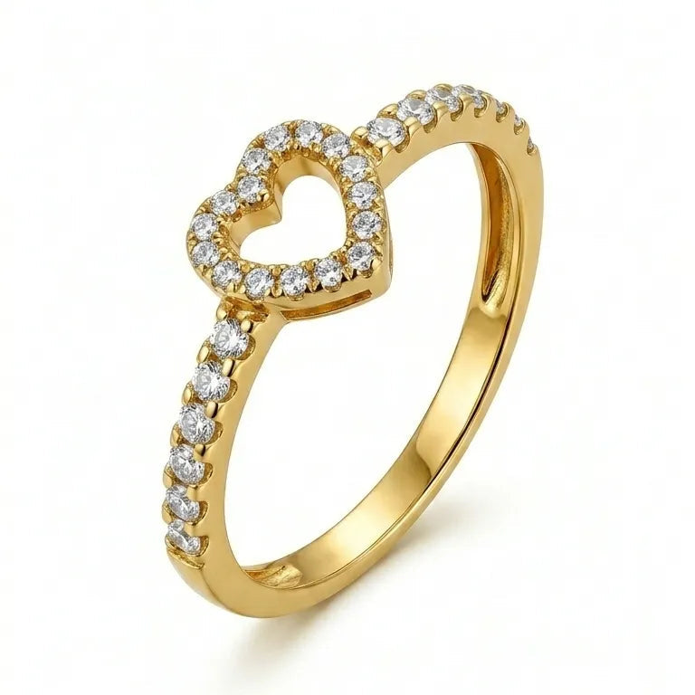 Heart Zirconia Stones Ring