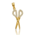 Scissor Zirconia Pendant
