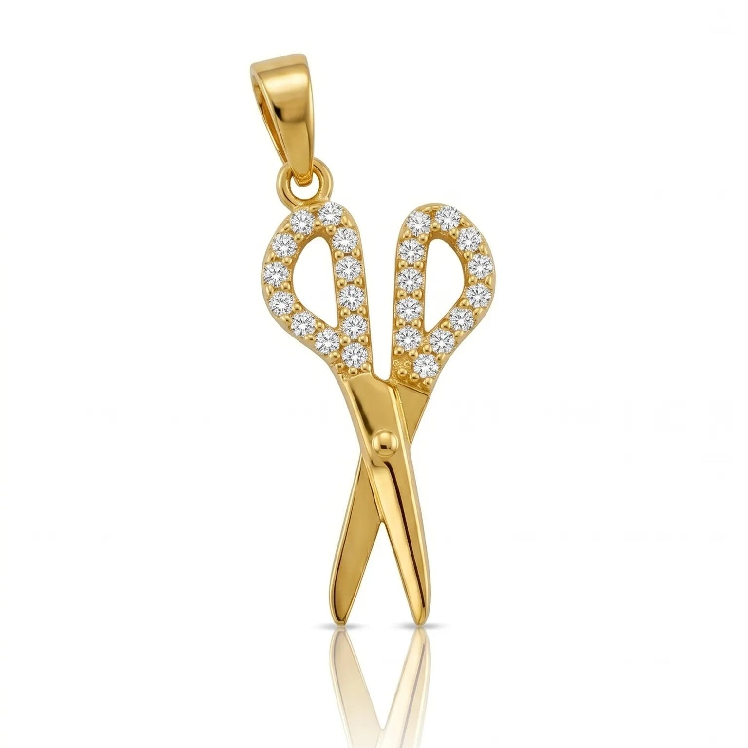 Scissor Zirconia Pendant