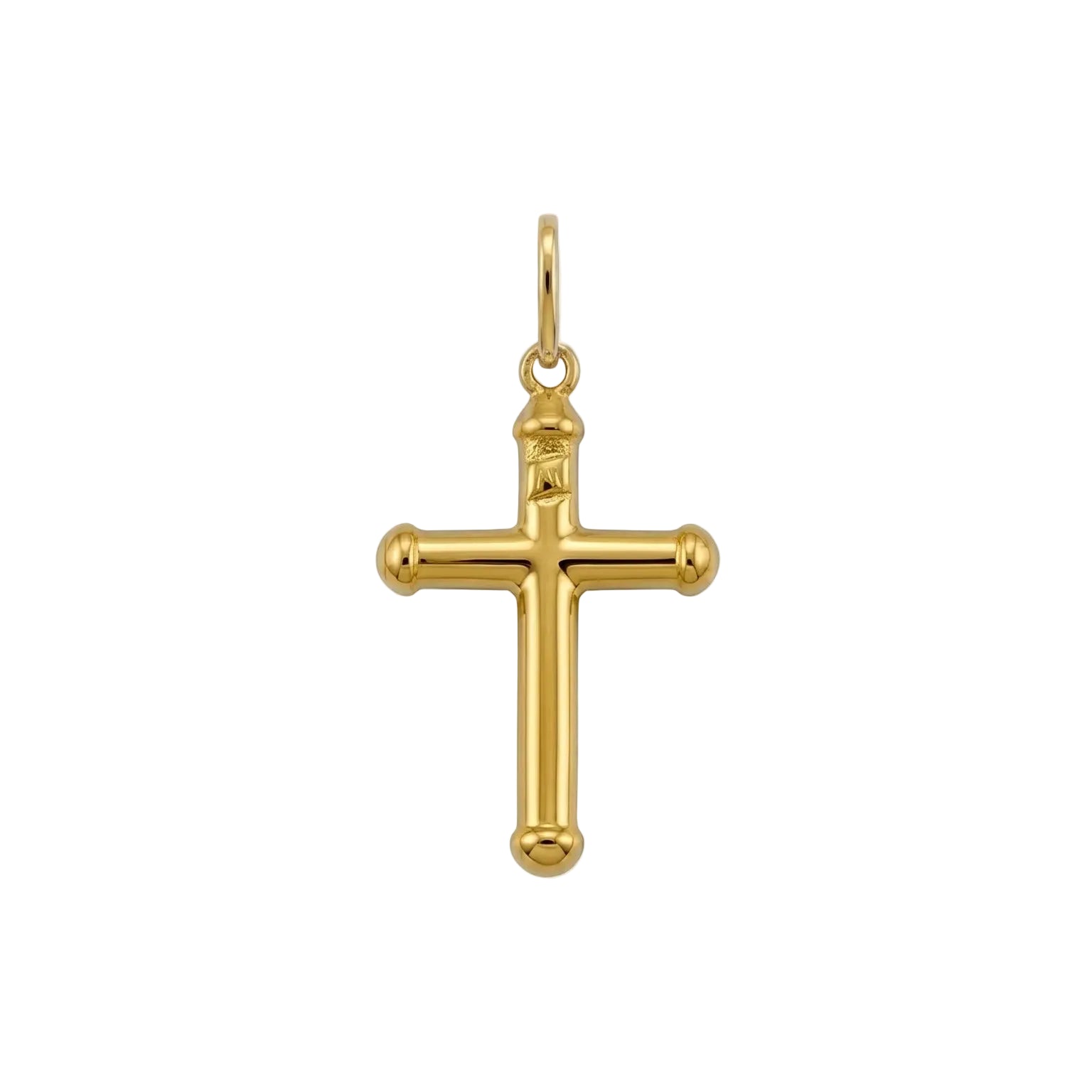 Round Tube Style Cross Pendant