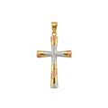 Tricolor gold reversible pendant