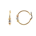 Three-tone Gold Hoops
