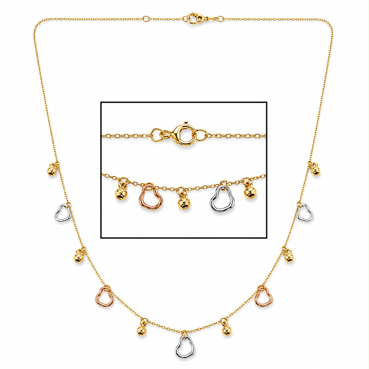 Heart and Bead Necklace